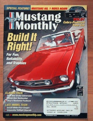 MUSTANG MONTHLY 2003 NOV - GT500 TWIN PAXTON